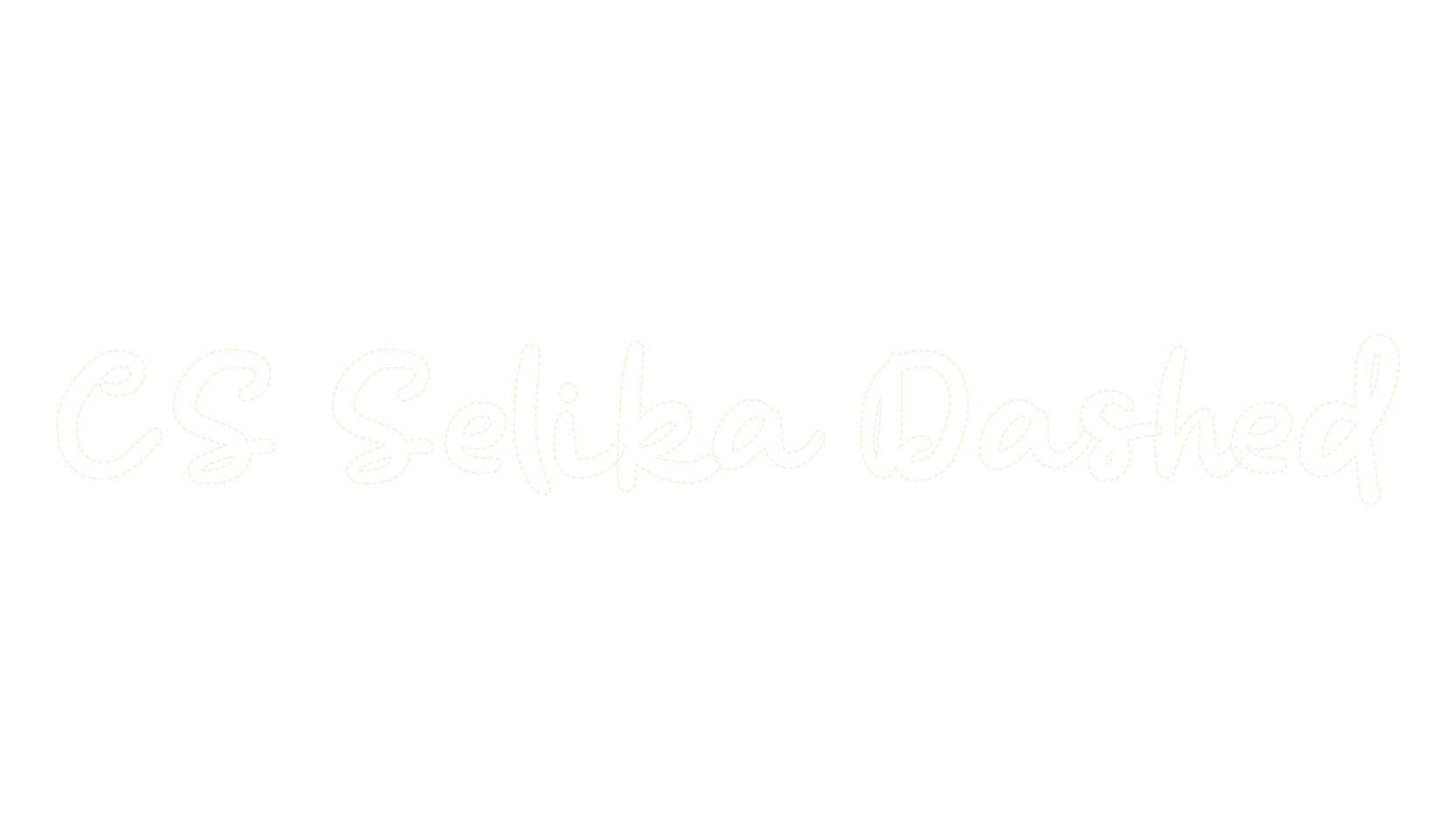 CS Selika Dashed, fashion script font preview