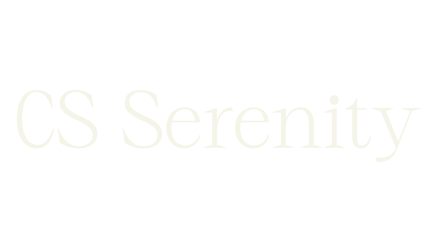CS Serenity, modern font preview