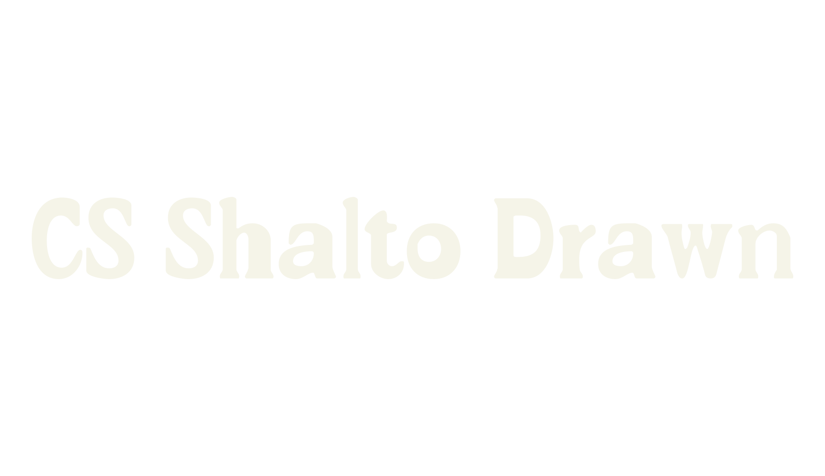 CS Shalto Drawn, display market font preview