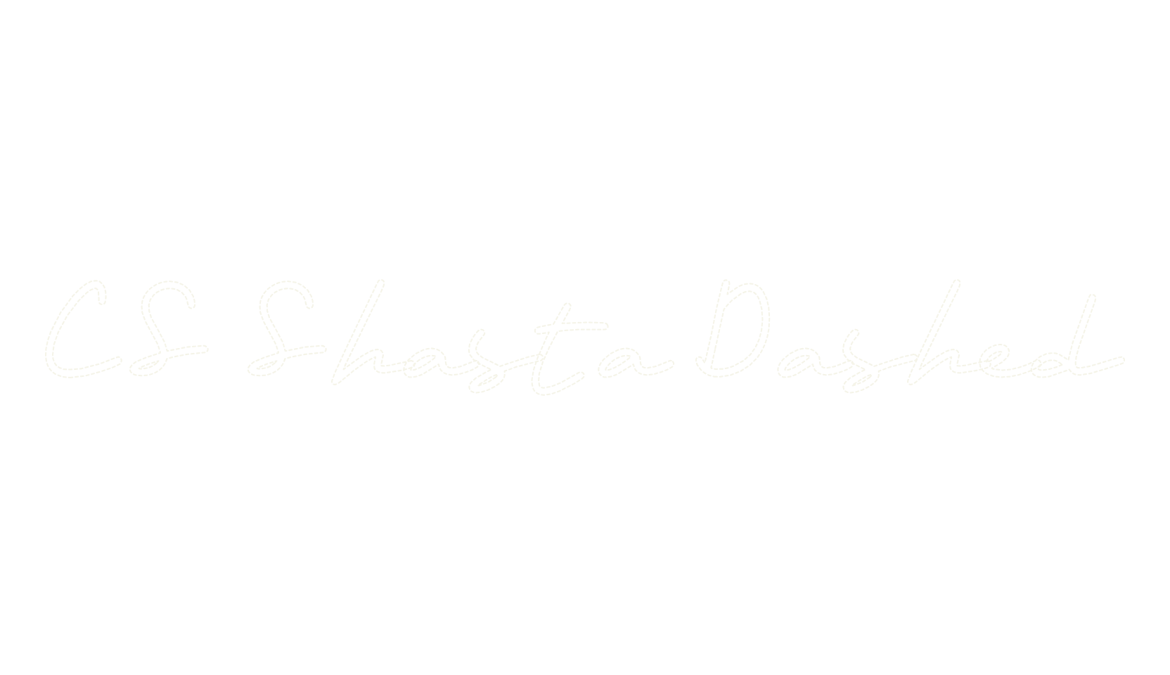 CS Shasta Dashed, fashion script font preview
