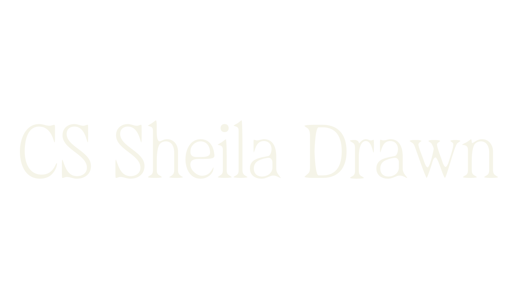 CS Sheila Drawn, serif font preview