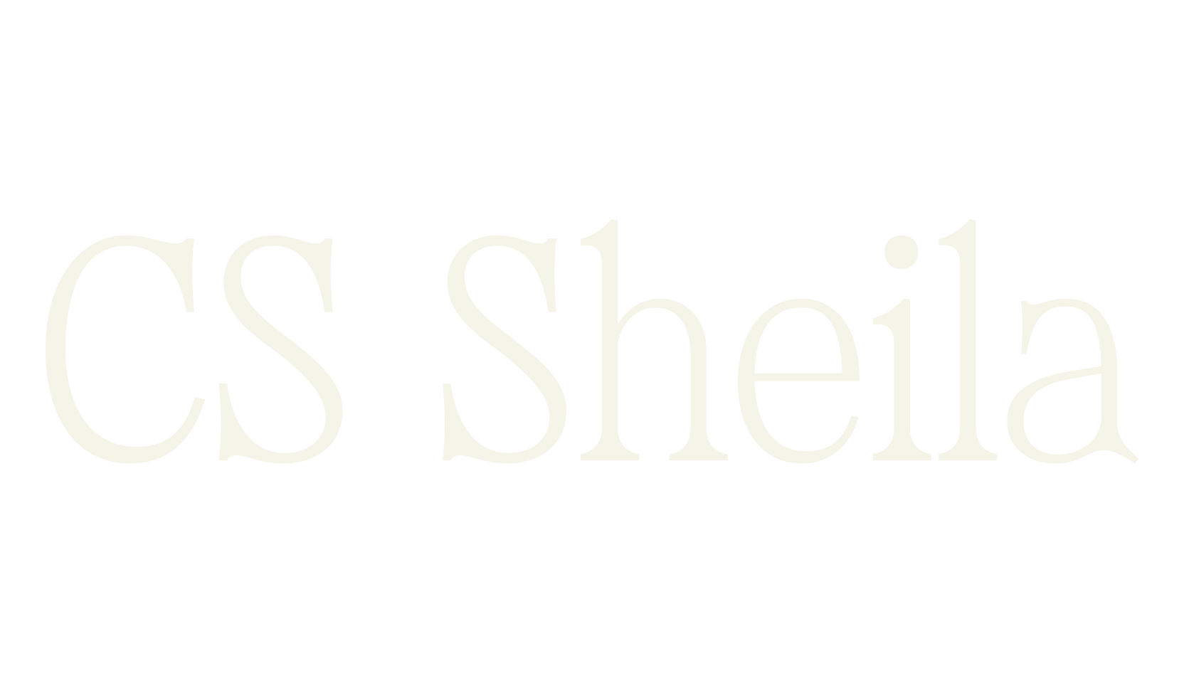 CS Sheila, minimalist font preview