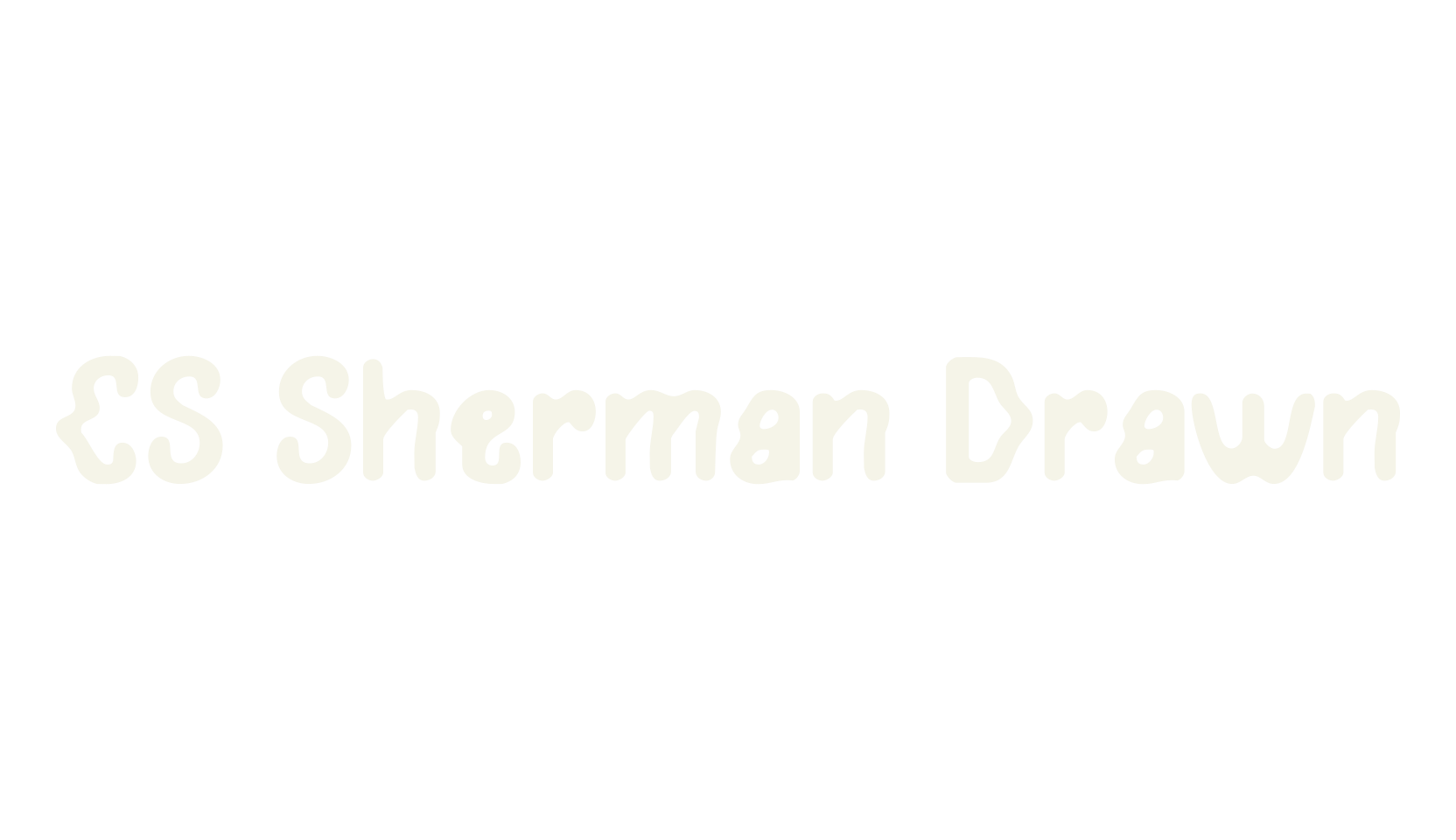 CS Sherman Drawn, psychedelic font preview