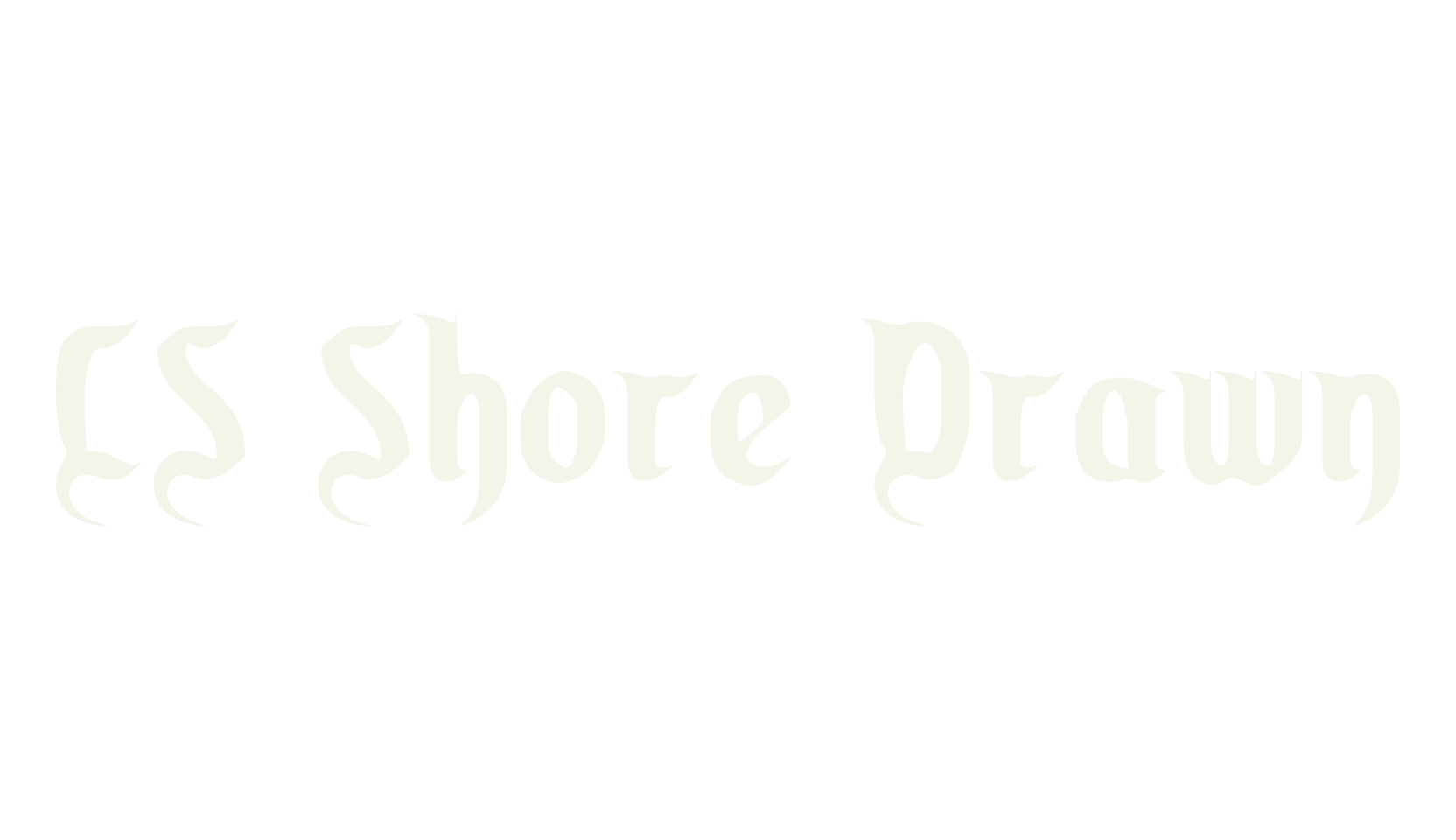 CS Shore Drawn, album cover font preview