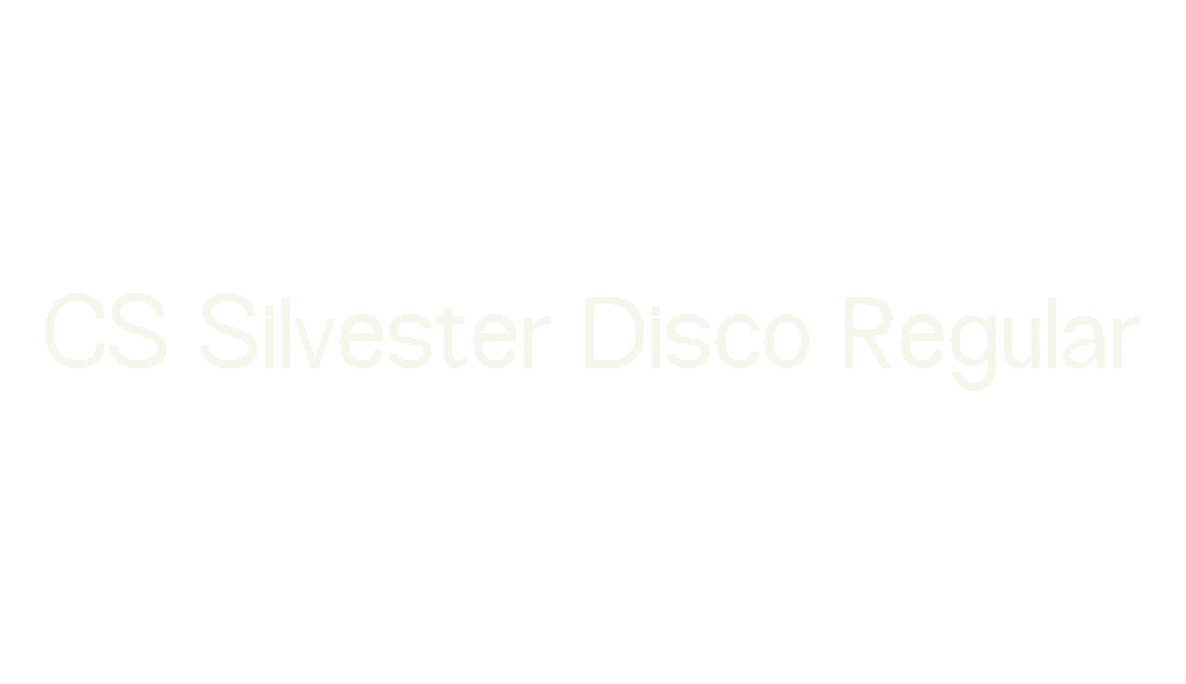 CS Silvester Disco Regular, logo font preview