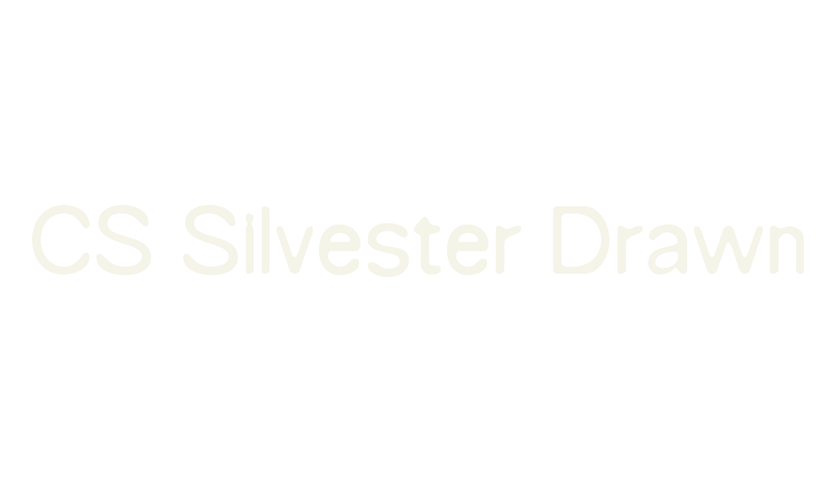 CS Silvester Drawn, poster font preview