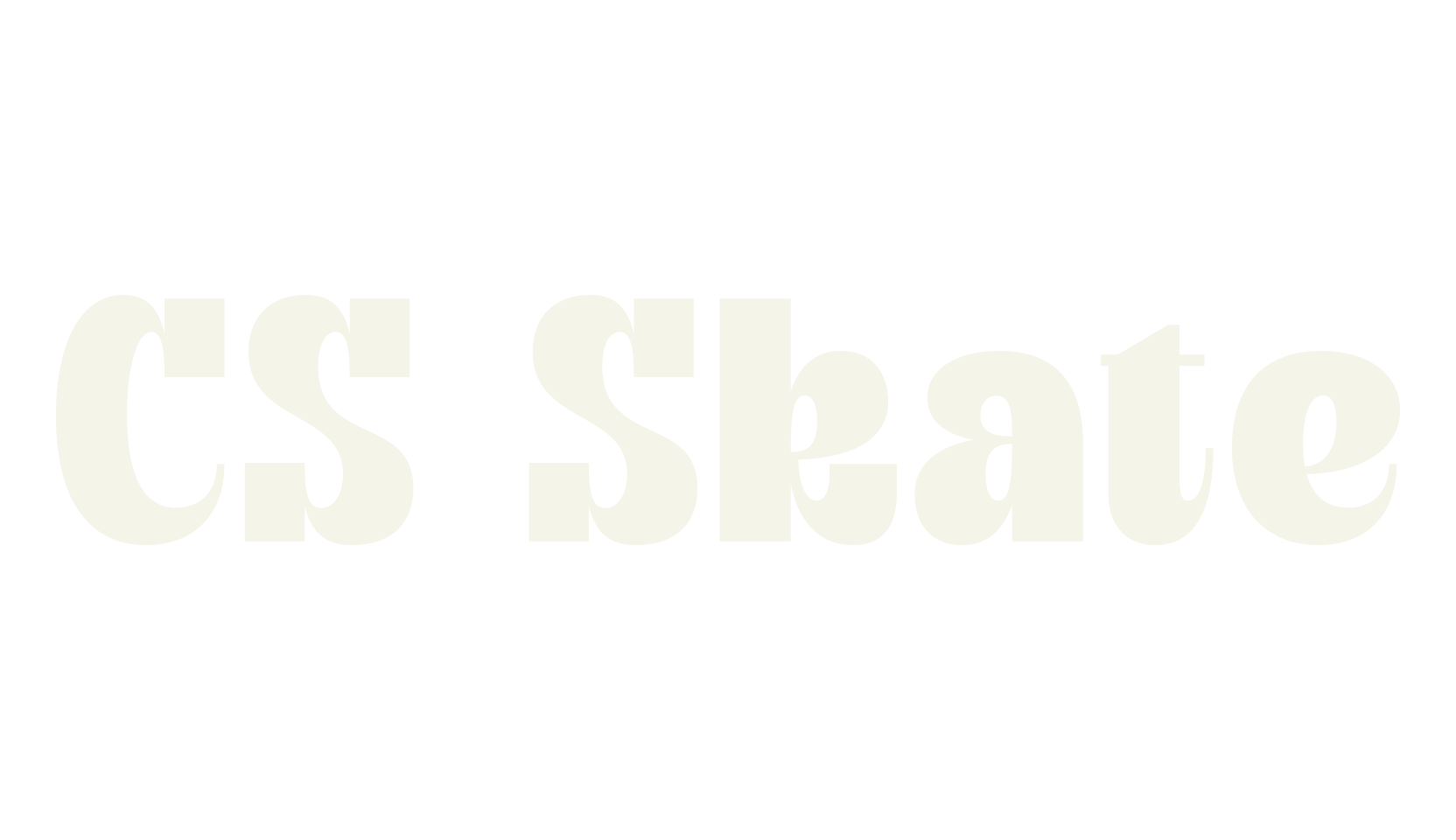 CS Skate, logo font preview