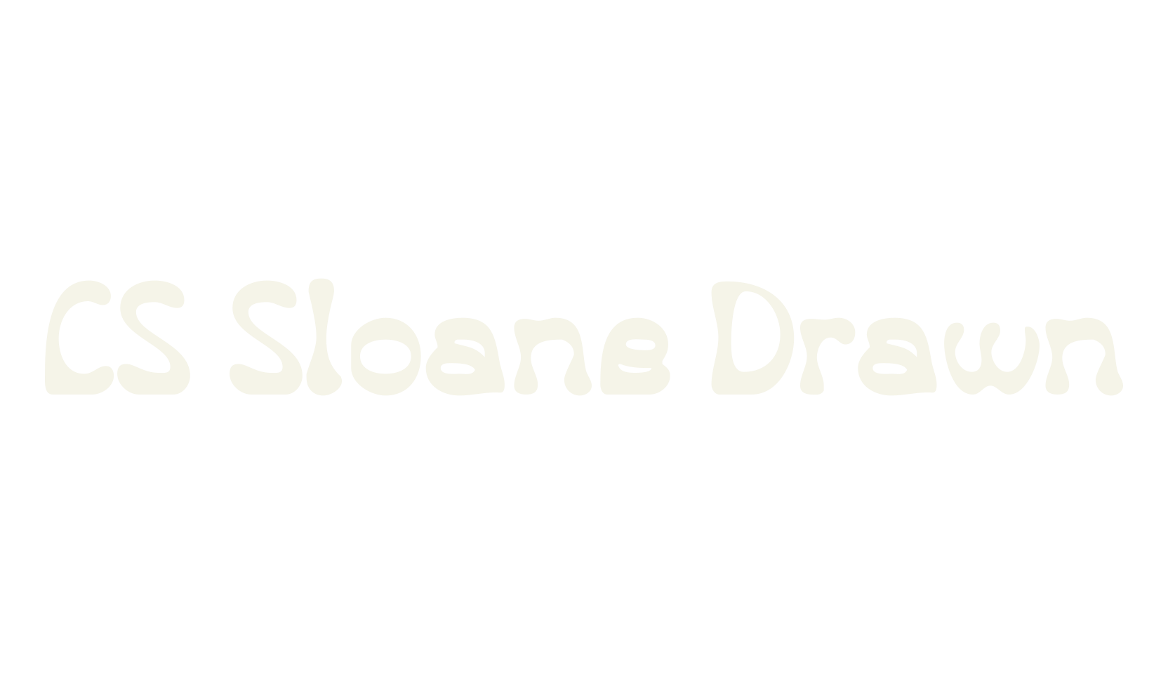 CS Sloane Drawn, poster font preview