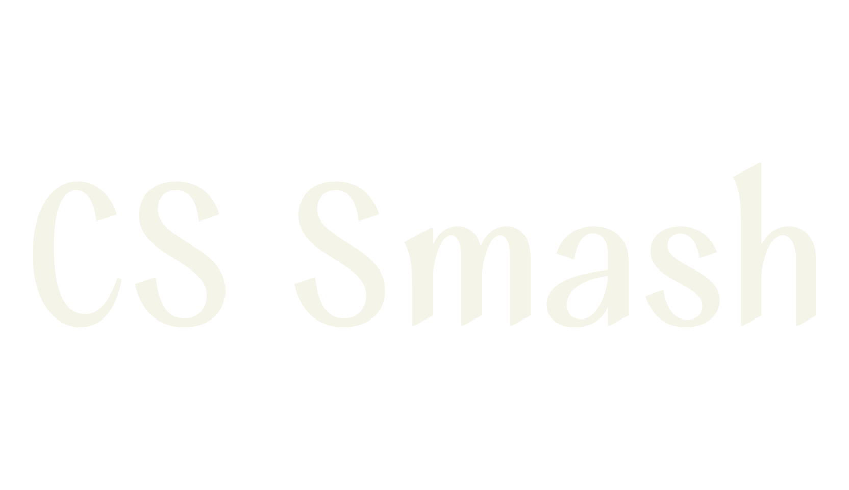 CS Smash, logo font preview