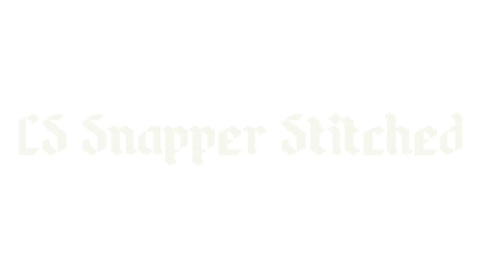 CS Snapper Stitched, fantasy font preview
