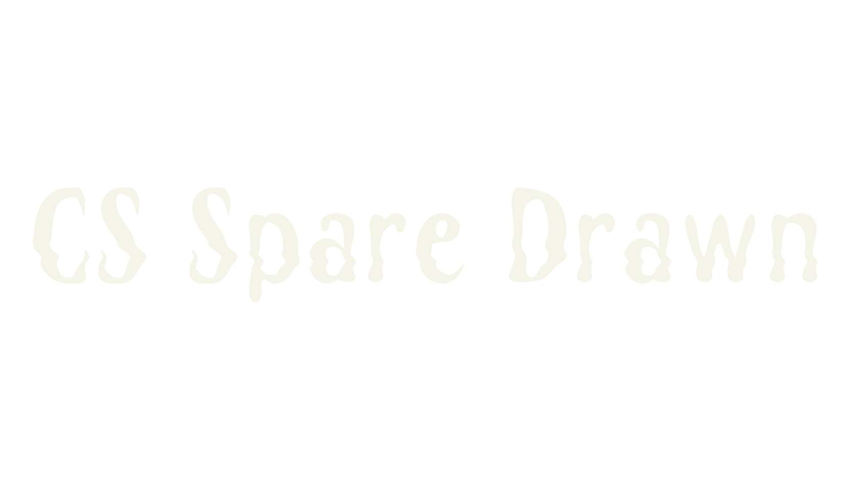 CS Spare Drawn, poster font preview