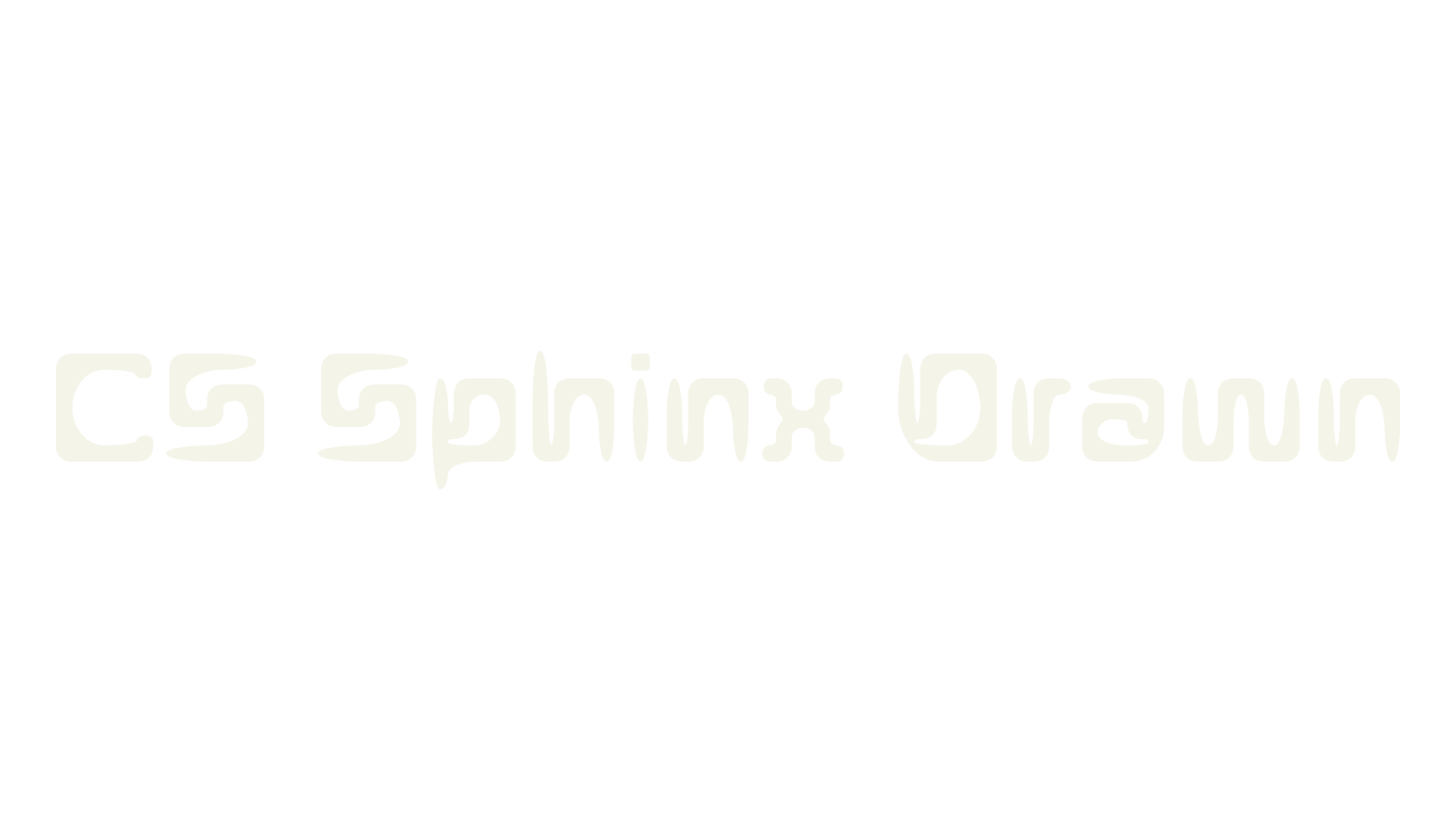 CS Sphinx Drawn, poster font preview