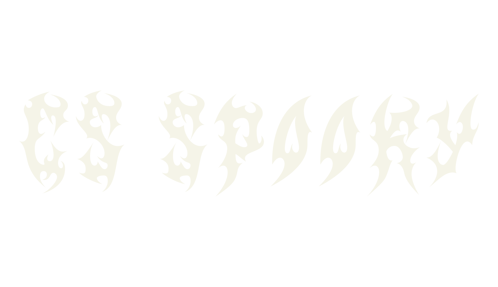 CS Spooky, black metal font preview