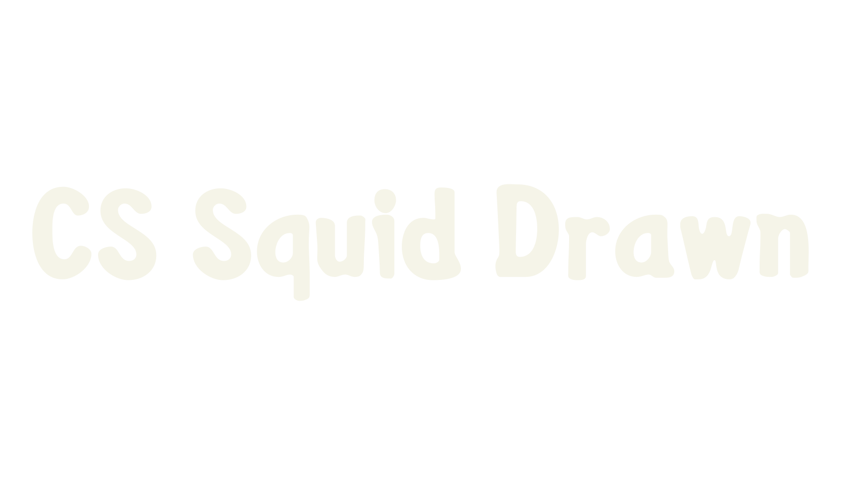 CS Squid Drawn, display market font preview