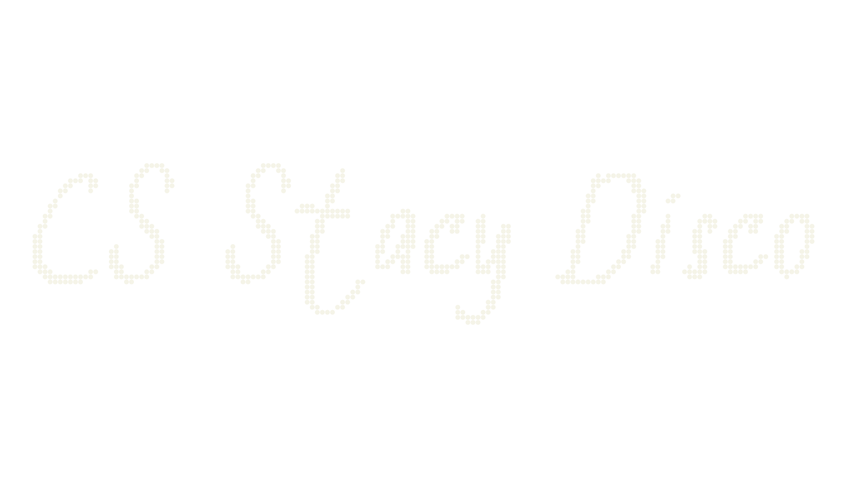 CS Stacy Disco, handwritten font preview