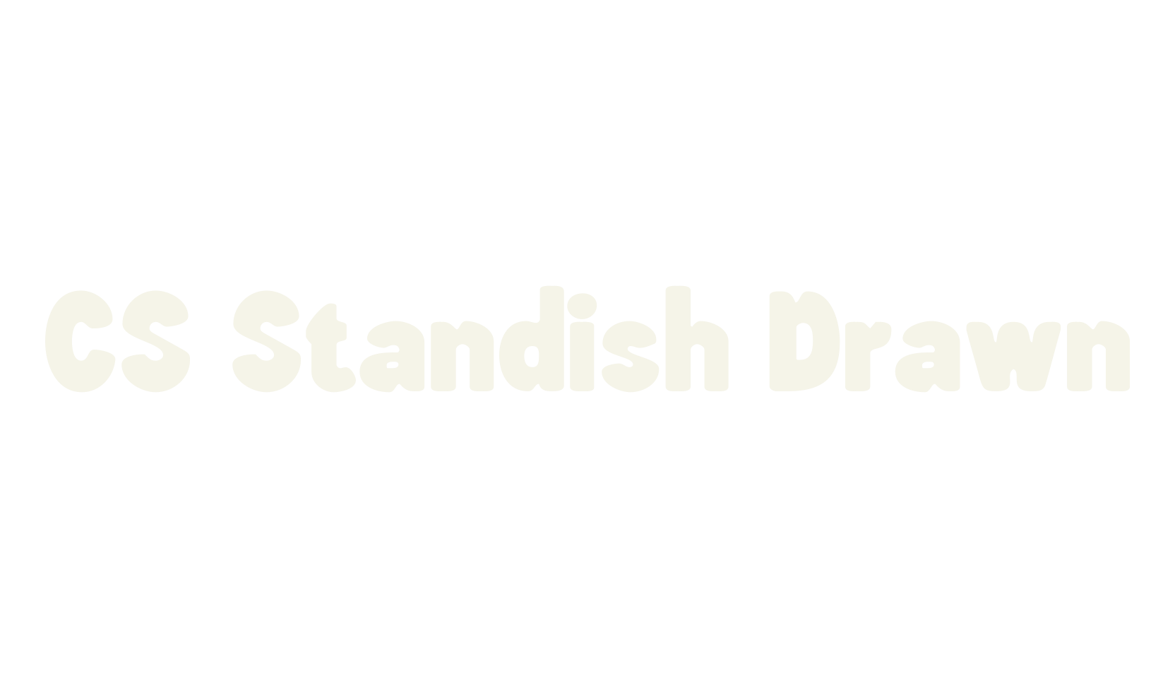 CS Standish Drawn, display market font preview