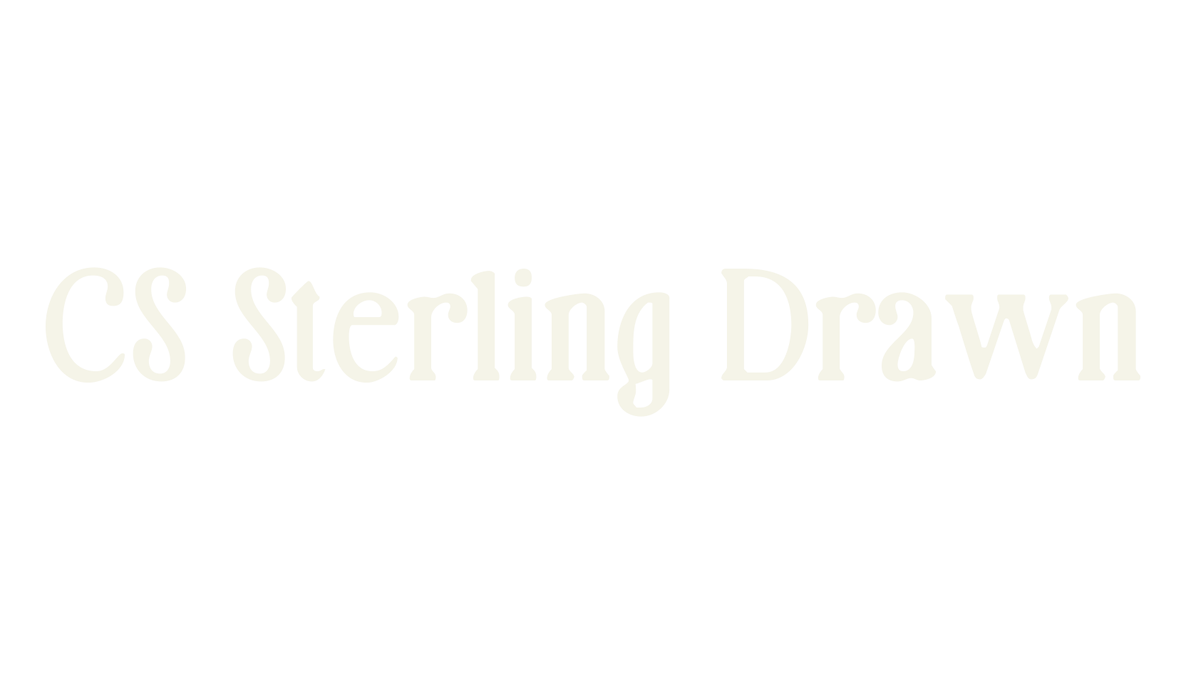 CS Sterling Drawn, logo font preview