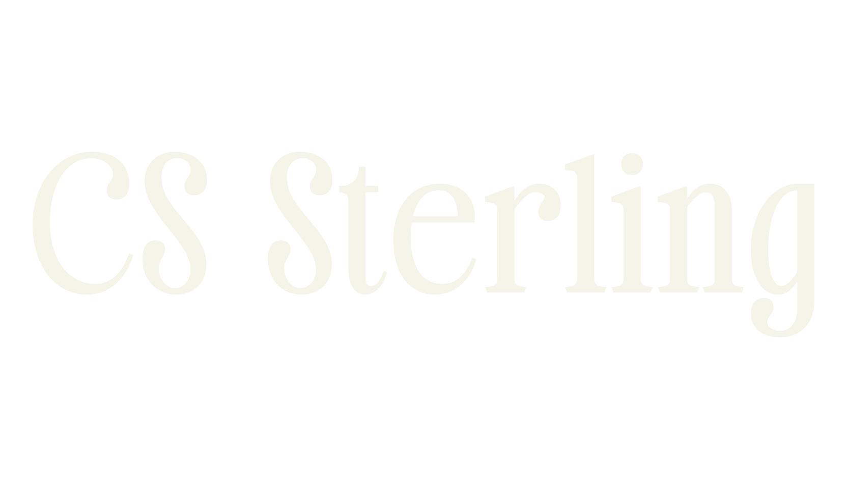 CS Sterling, business card font preview