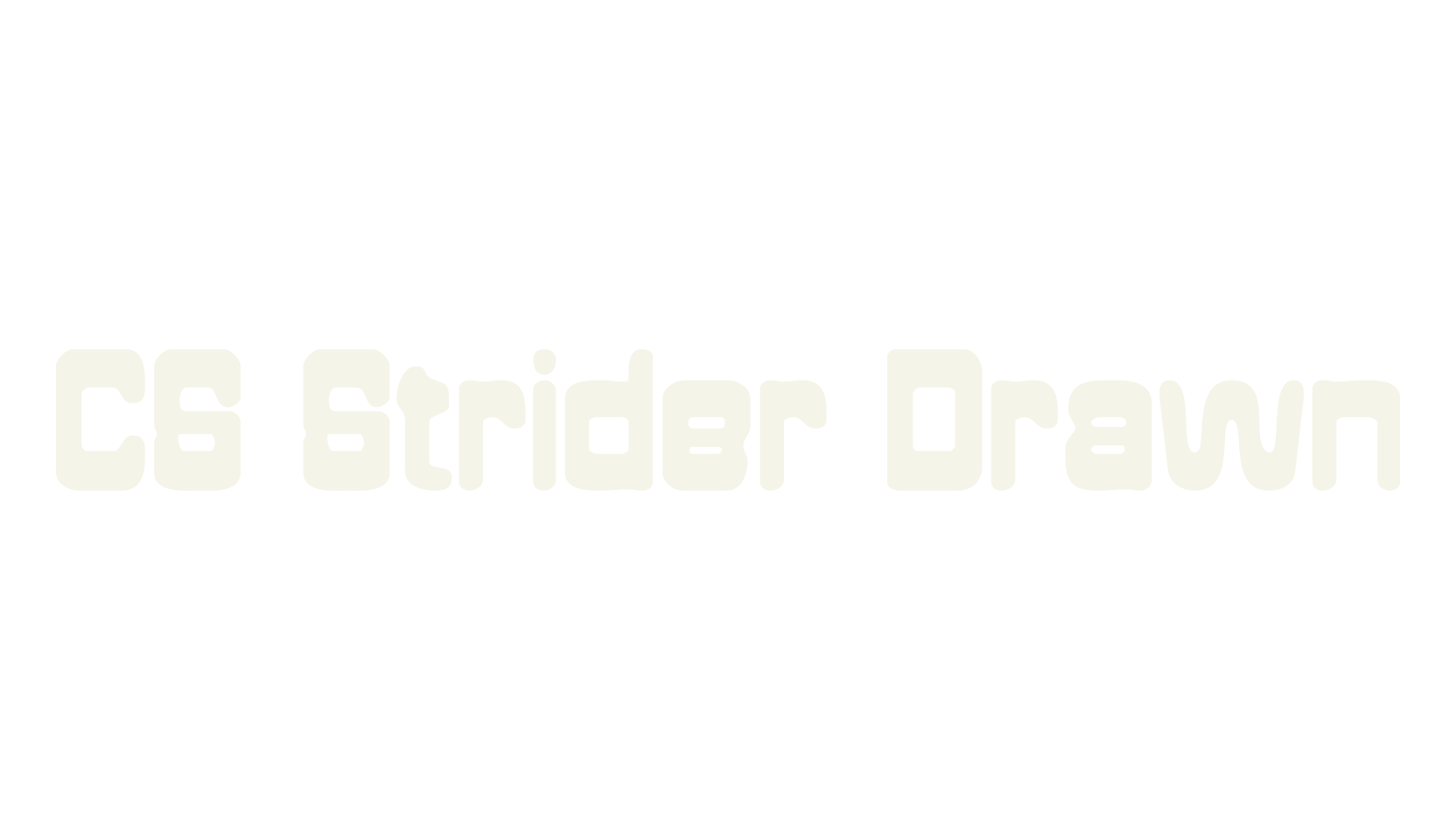 CS Strider Drawn, display market font preview