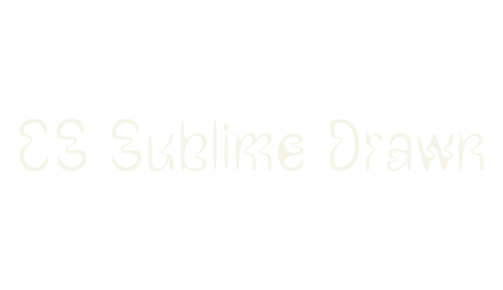 CS Sublime Drawn, psychedelic font preview