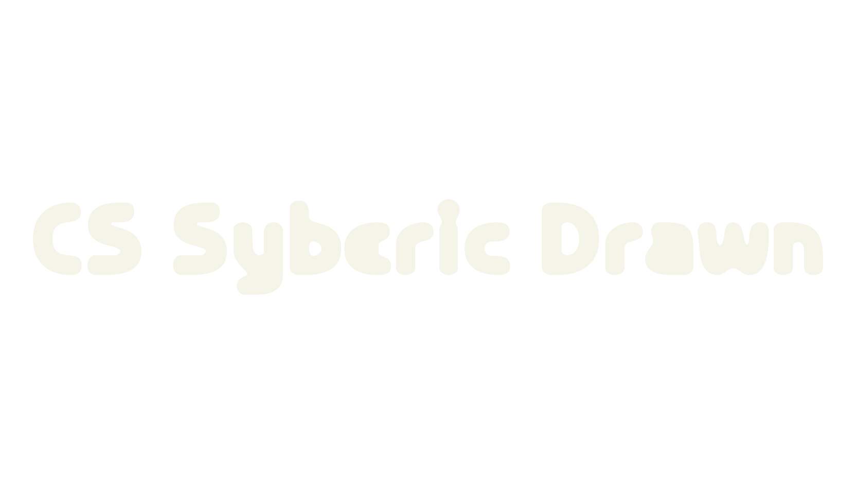 CS Syberic Drawn, display market font preview