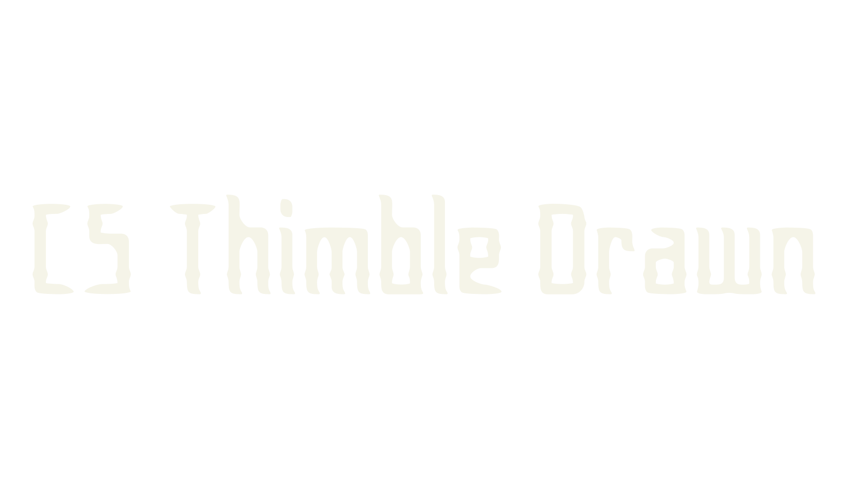 CS Thimble Drawn, poster font preview