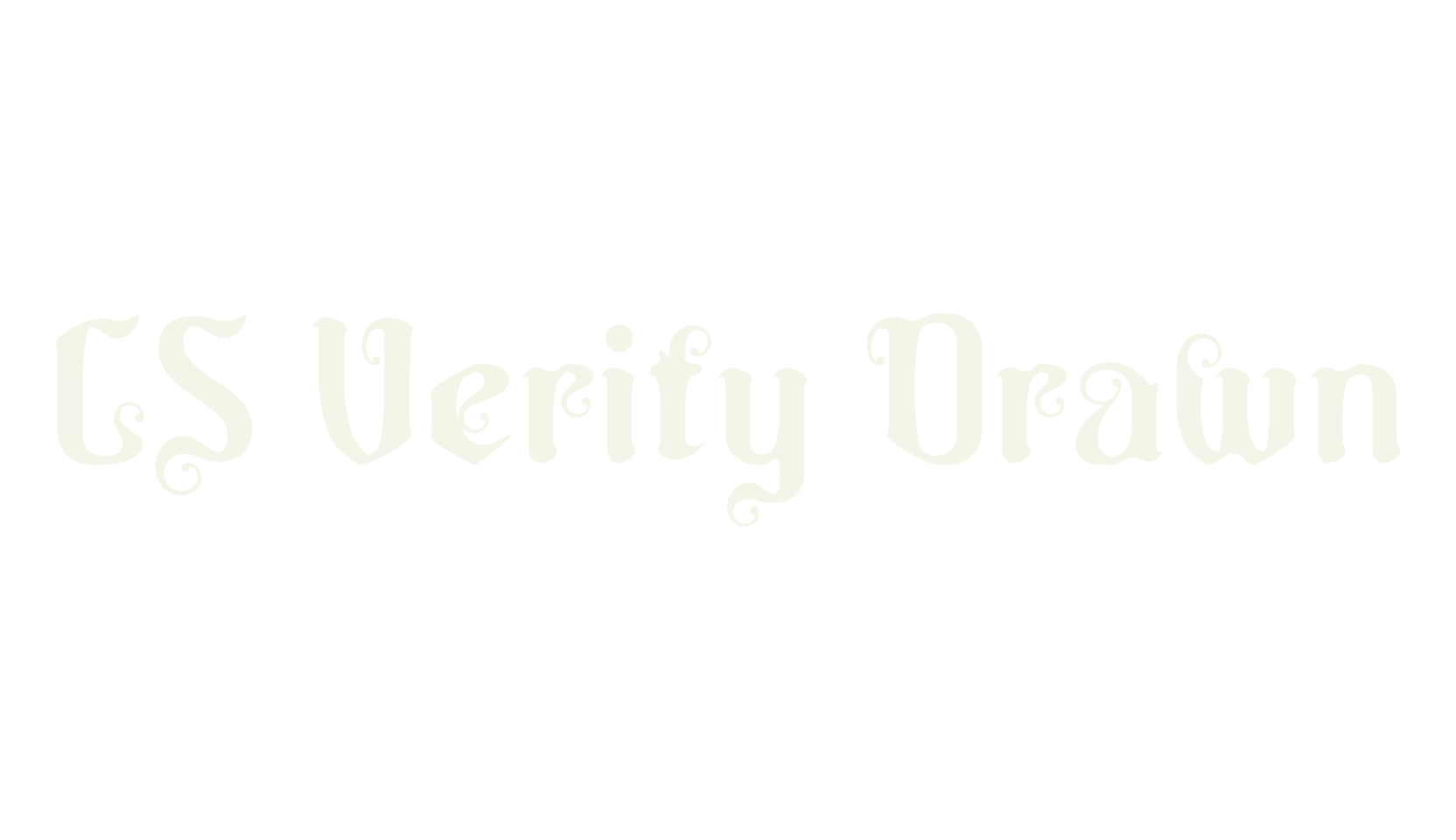 CS Verity Drawn, poster font preview