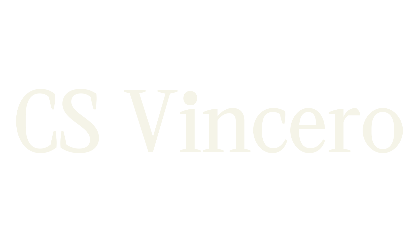 CS Vincero, logo font preview