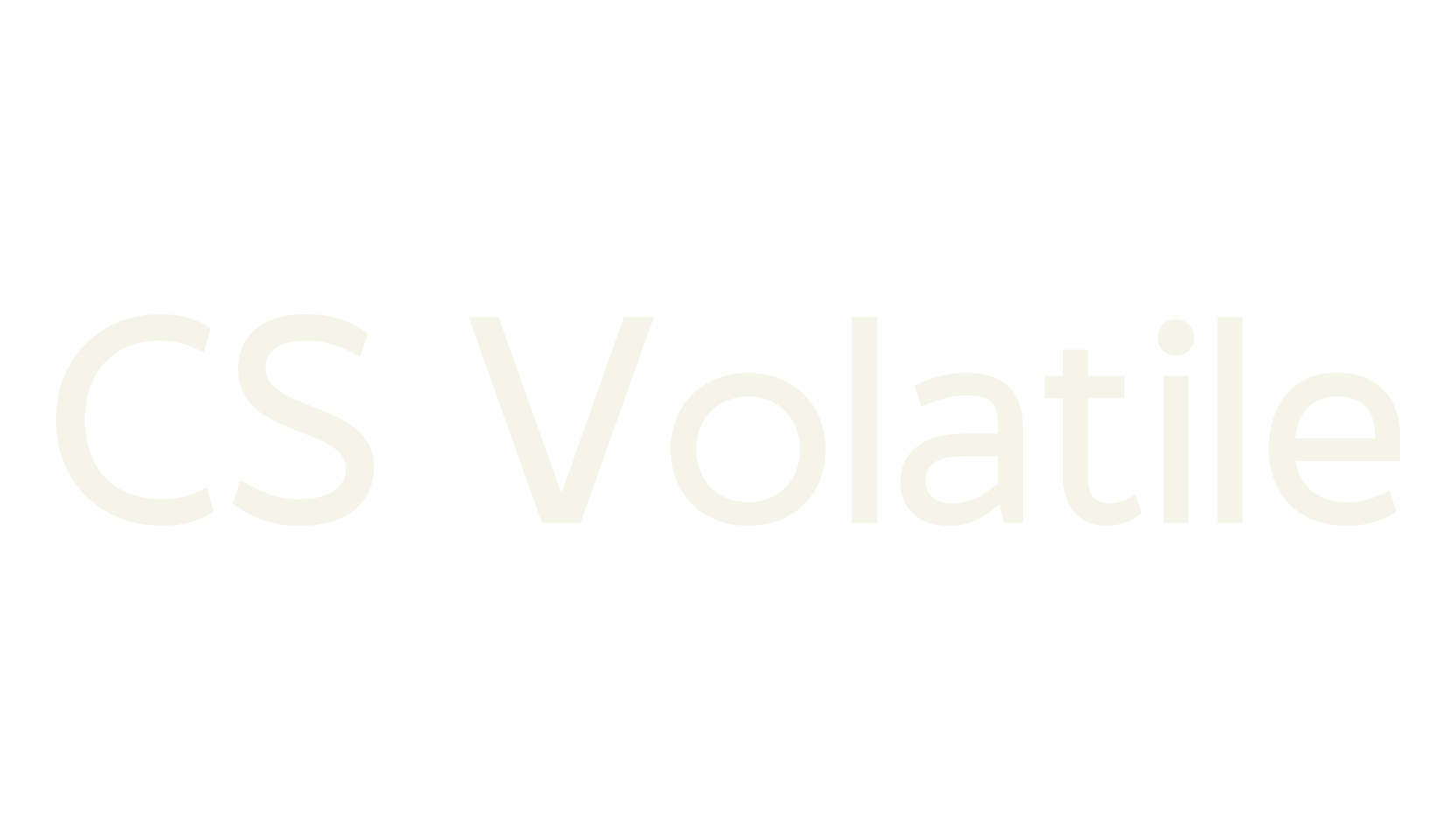 CS Volatile, simple font preview