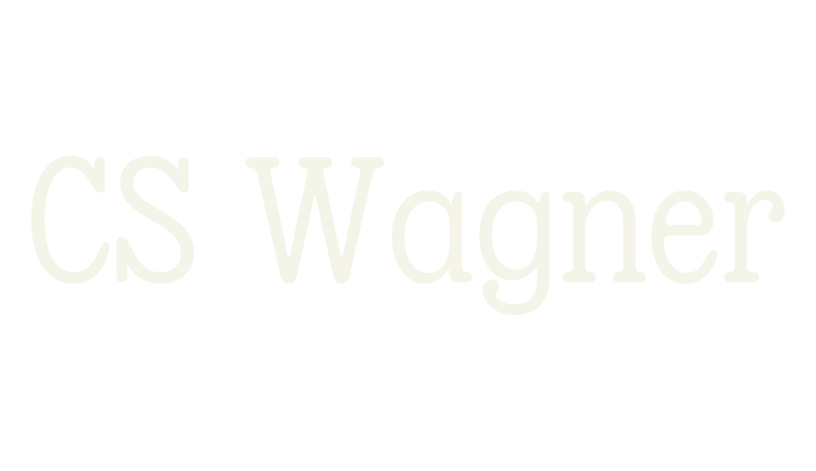 CS Wagner, modern font preview
