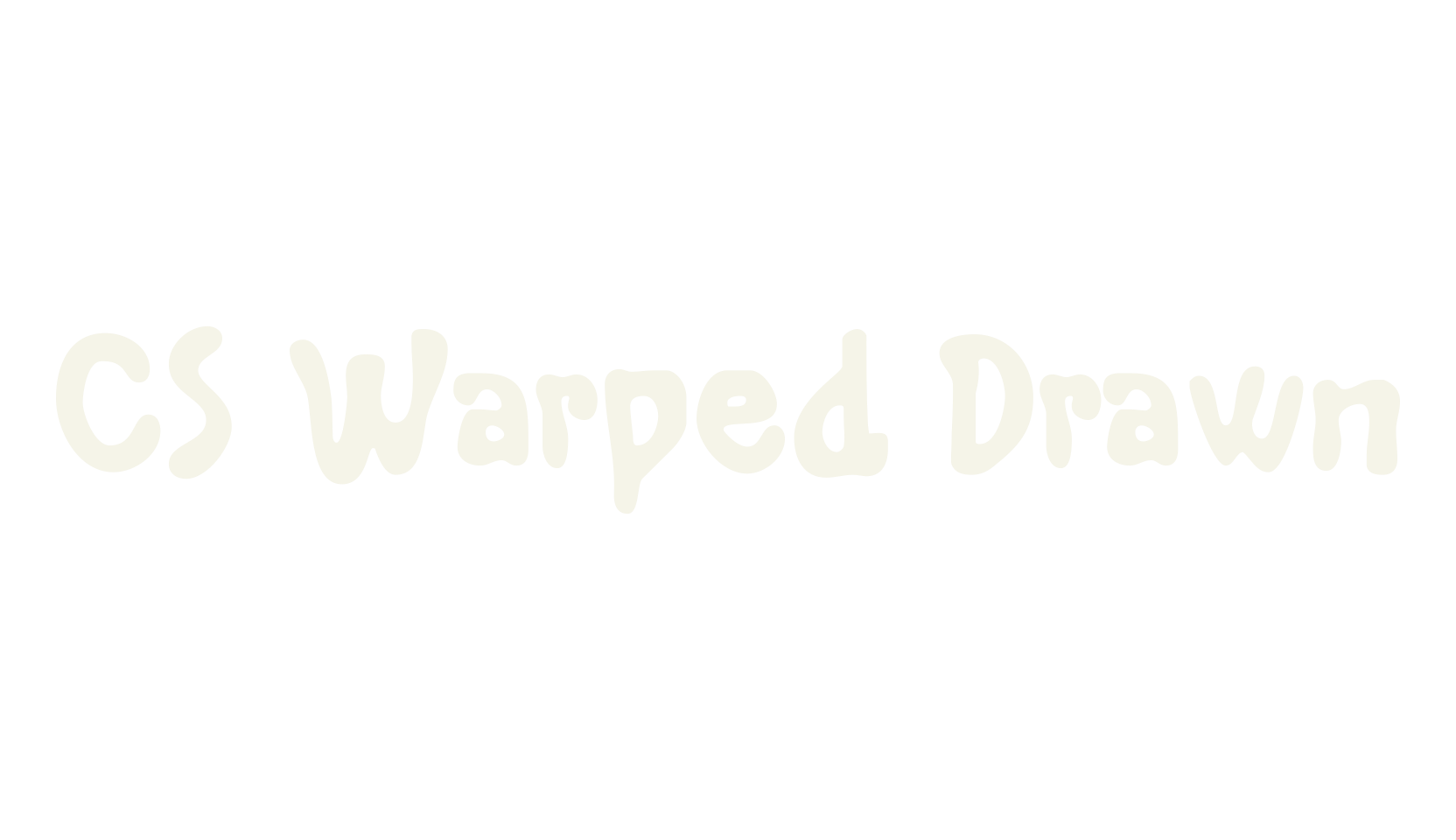 CS Warped Drawn, display market font preview