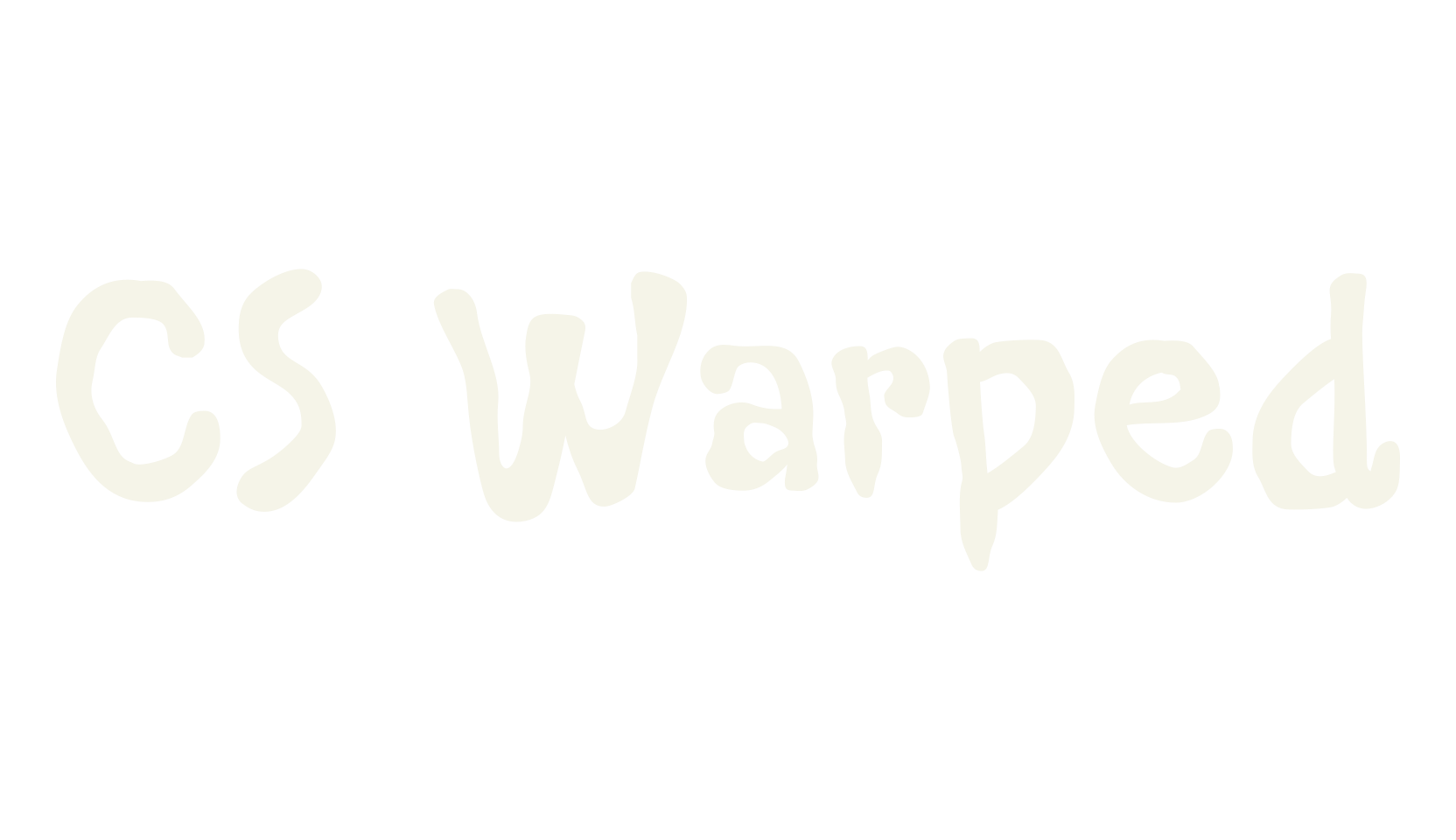 CS Warped, hand drawn font preview