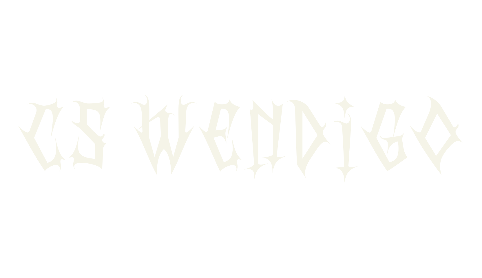 CS Wendigo, black metal font preview