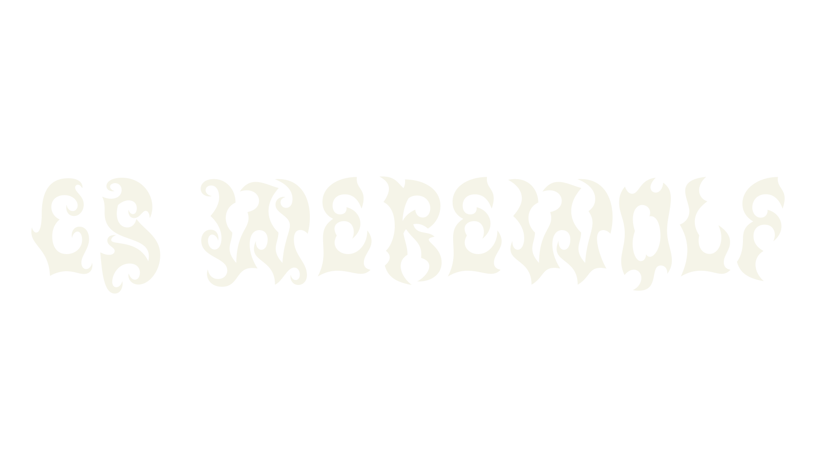 CS Werewolf, black metal font preview