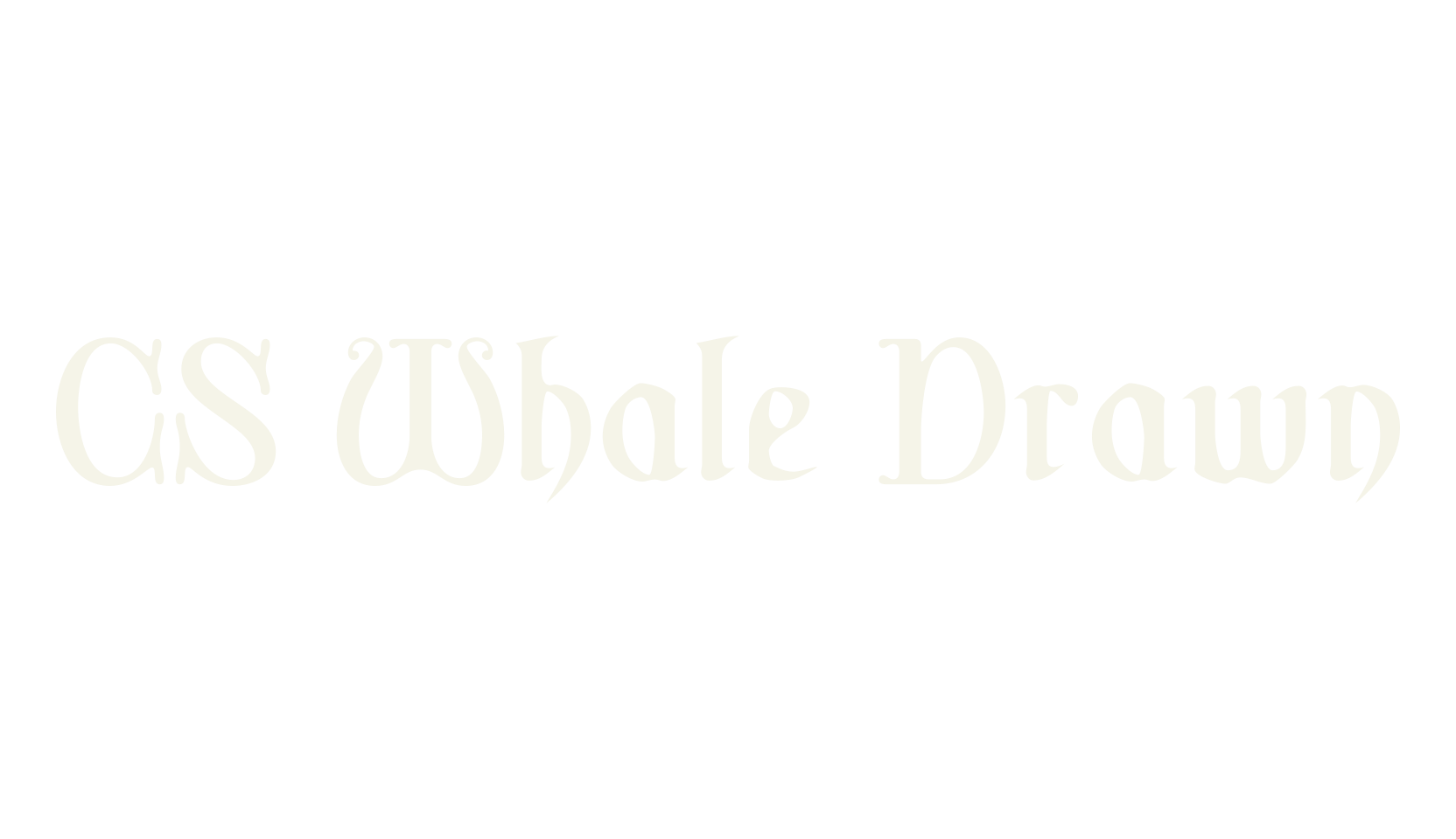 CS Whale Drawn, vintage font preview