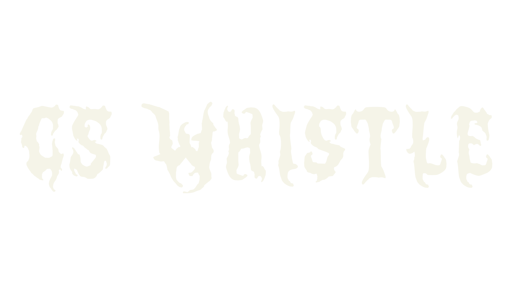 CS Whistle, black metal font preview