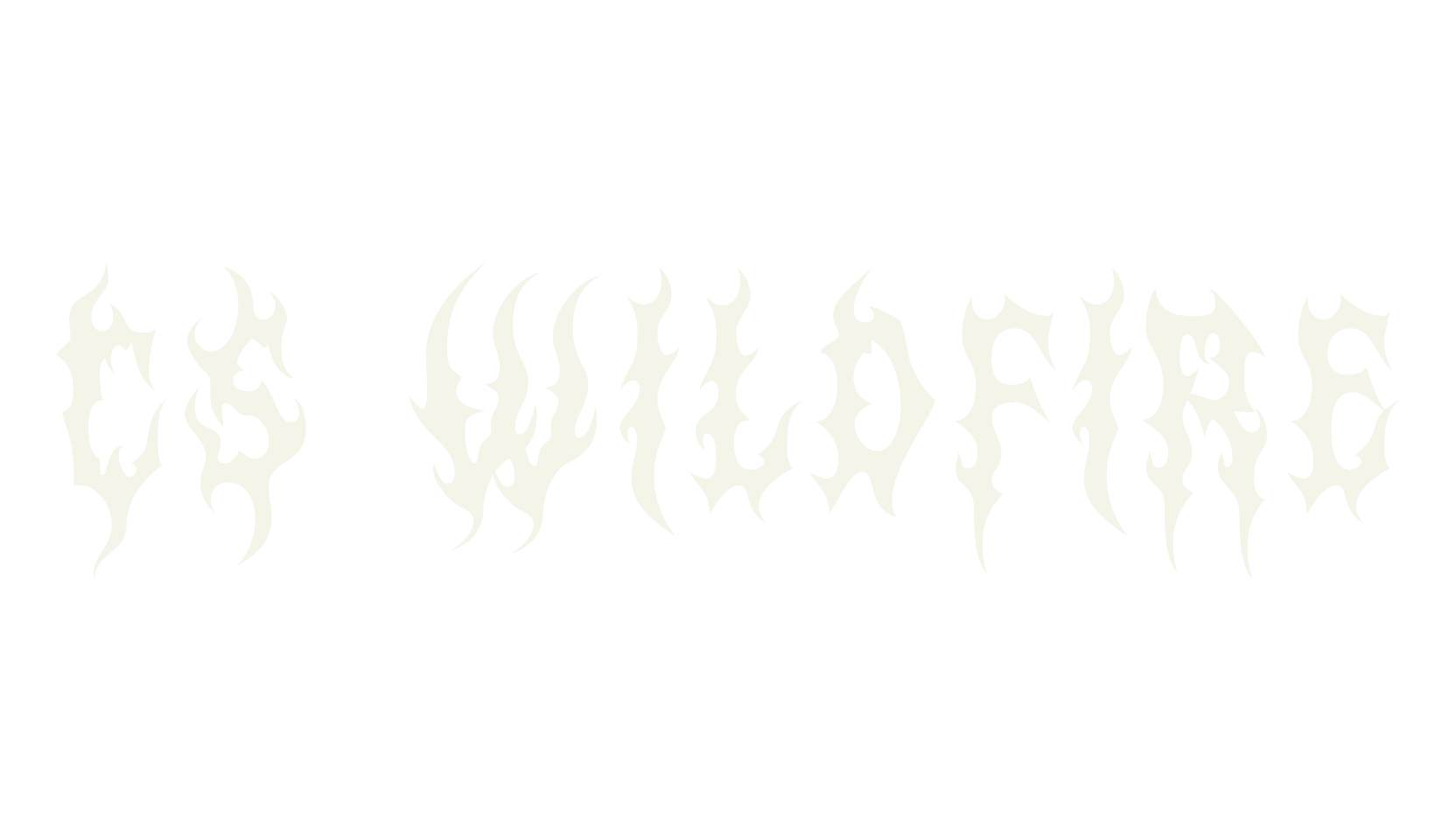 CS Wildfire, black metal font preview