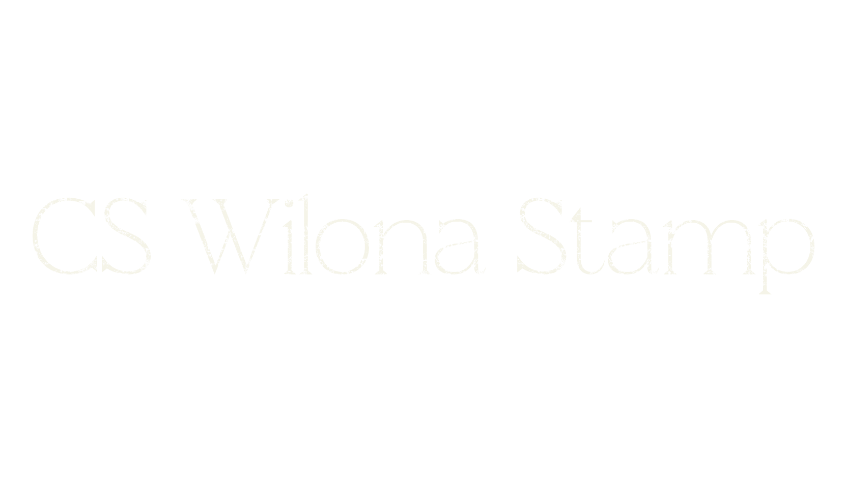 CS Wilona Stamp, logo font preview