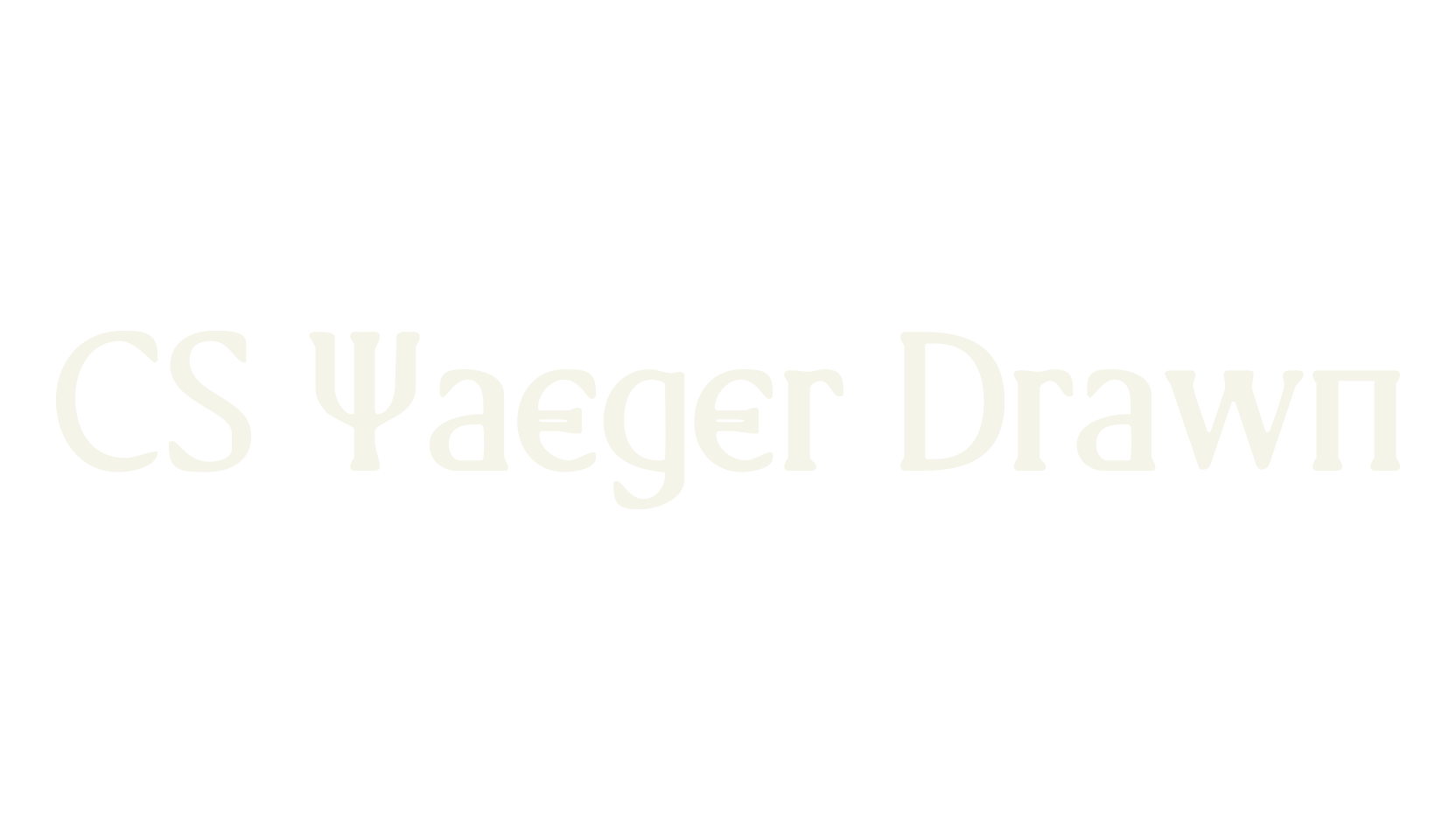 CS Yaeger Drawn, display market font preview