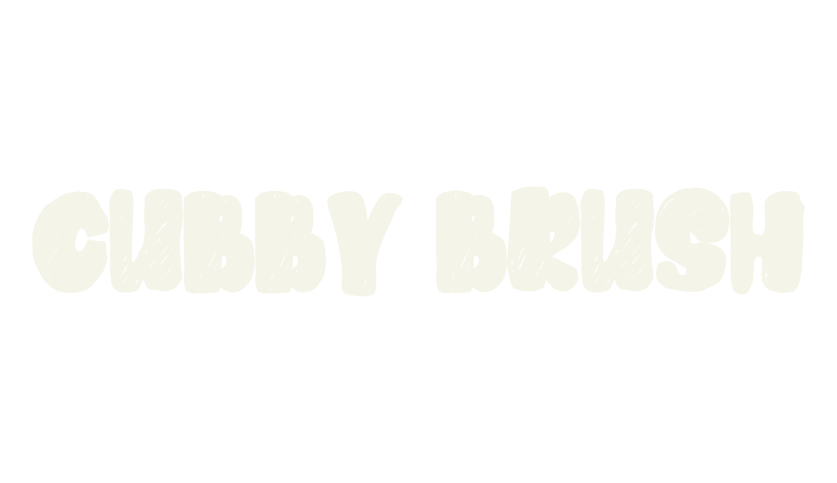 Cubby Brush, brush font preview