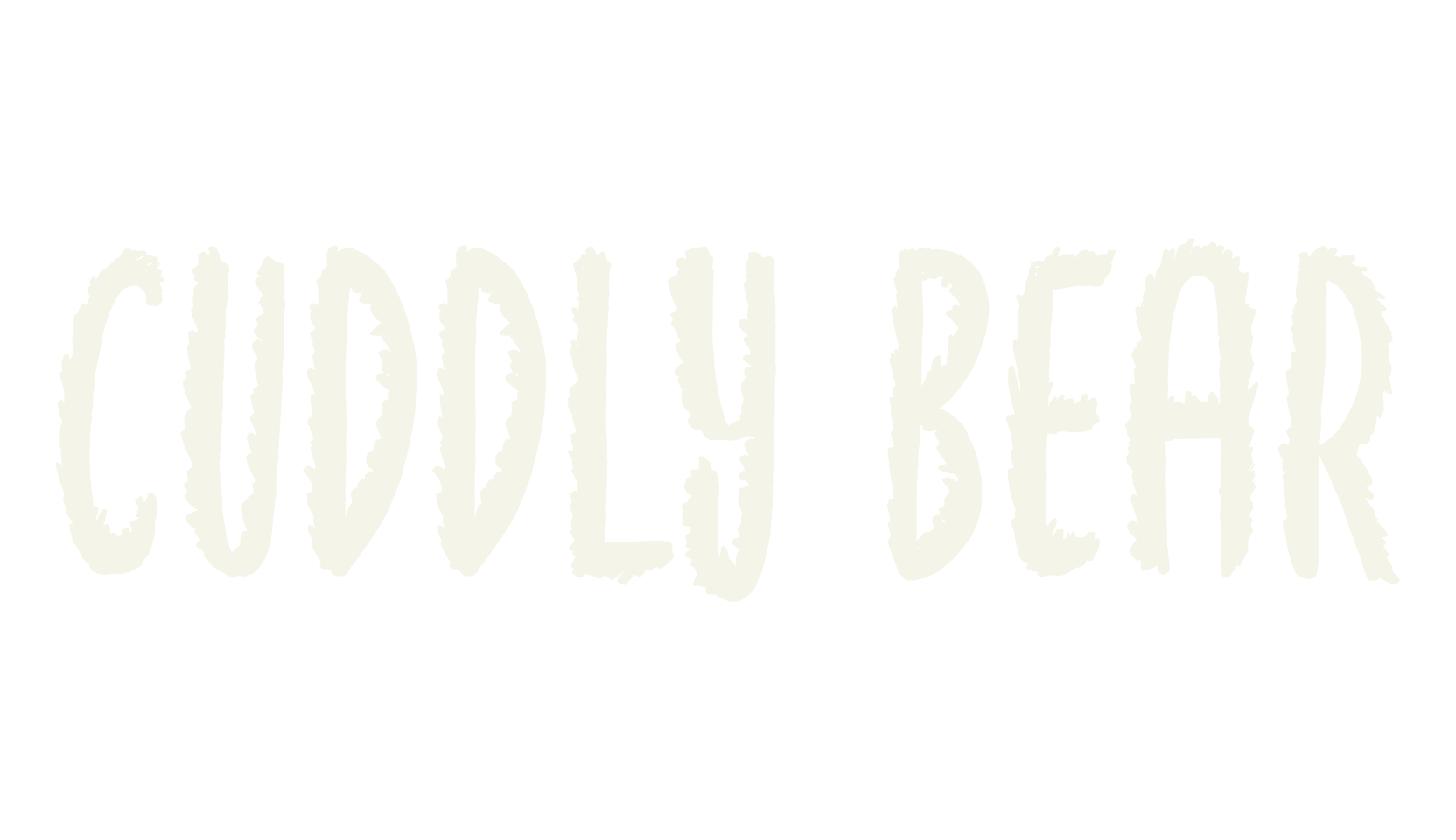 Cuddly Bear, handwritten font preview