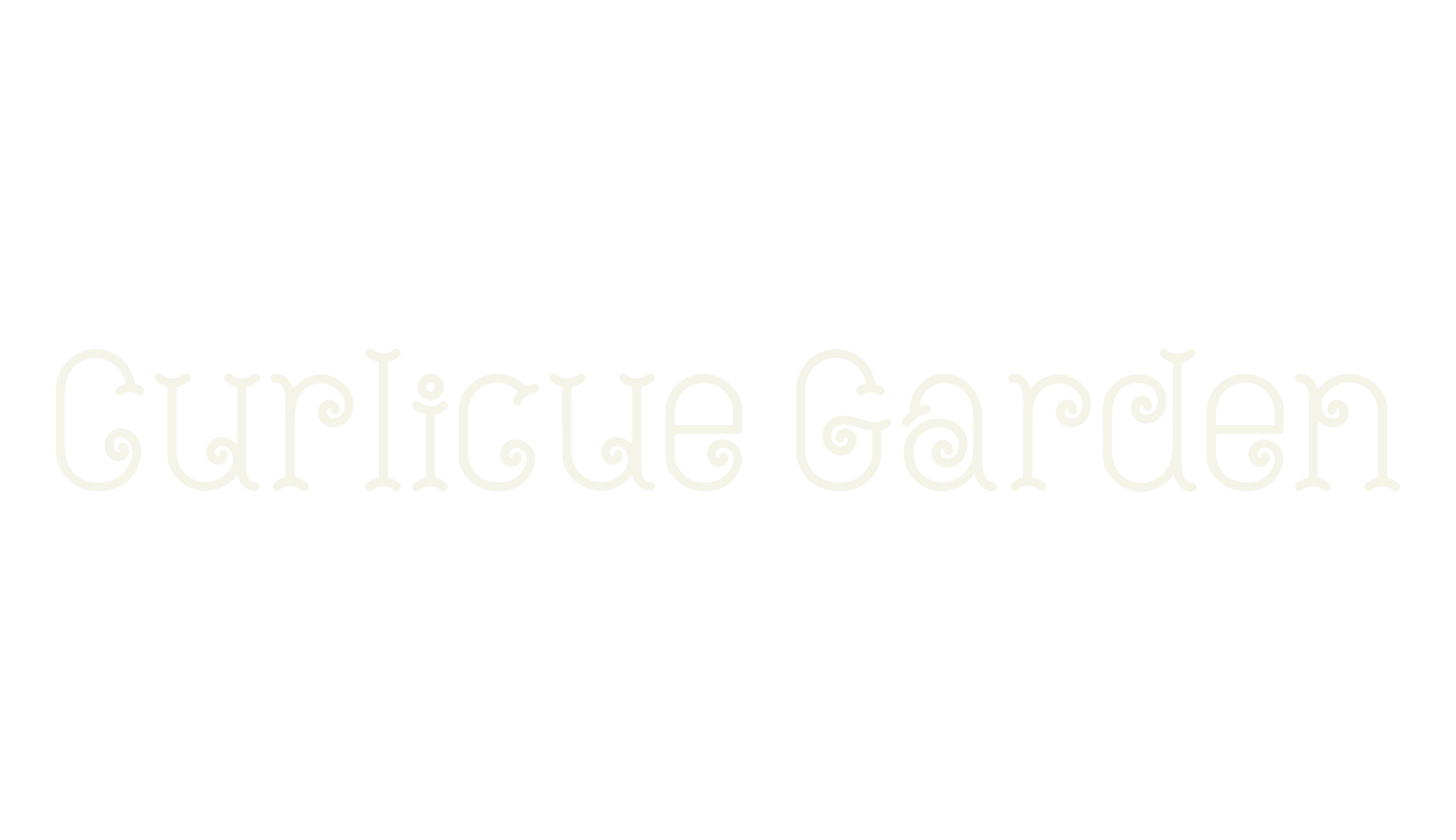 Curlicue Garden, whimsical font preview
