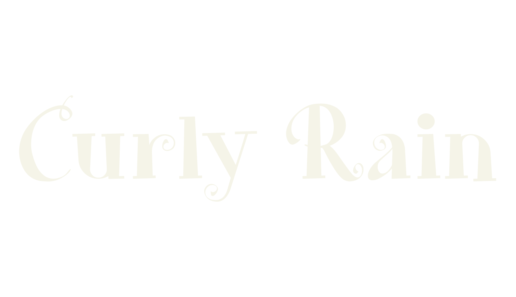 Curly Rain, restaurant font preview