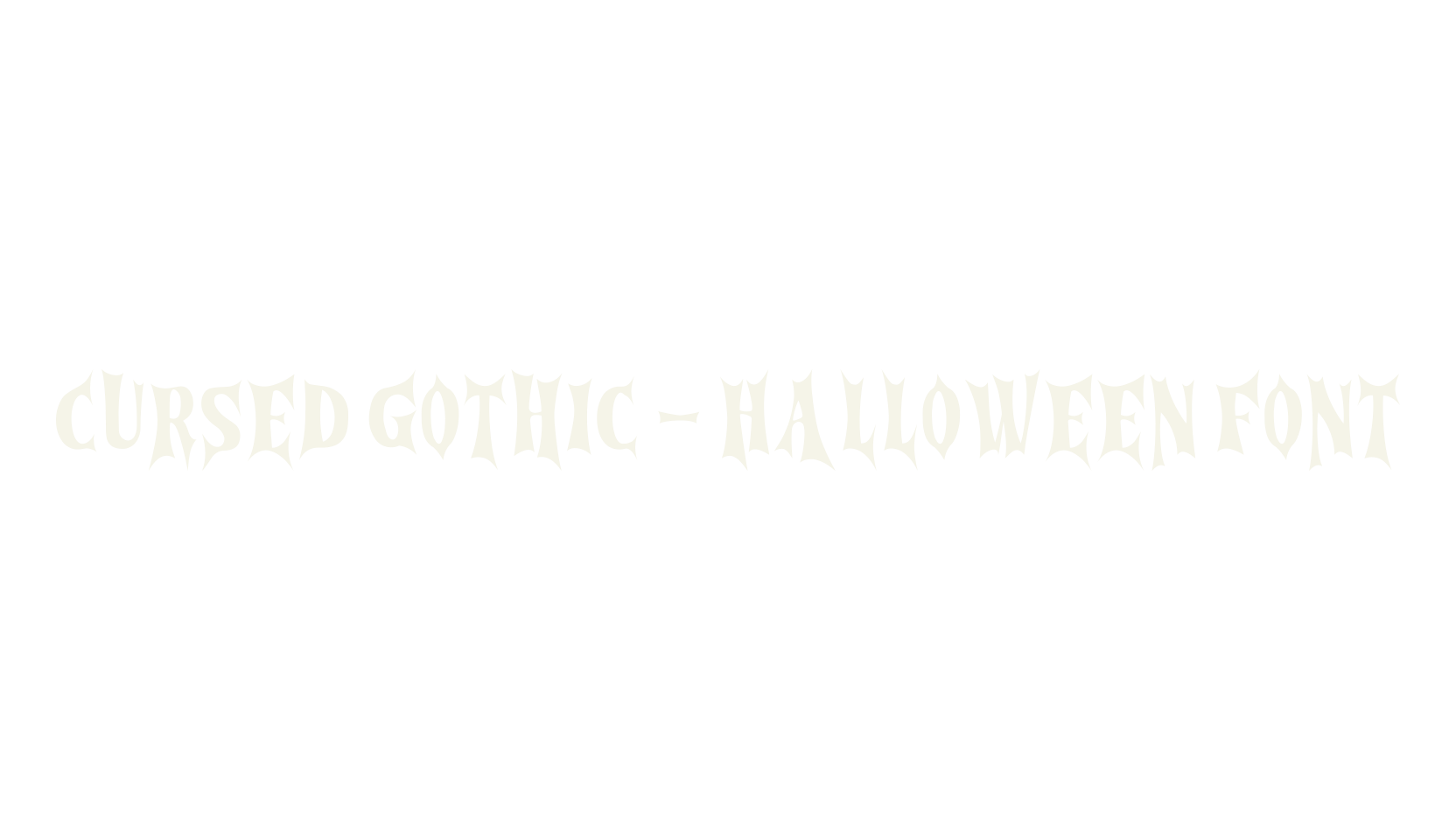 Cursed Gothic – Halloween Font, fantasy font preview