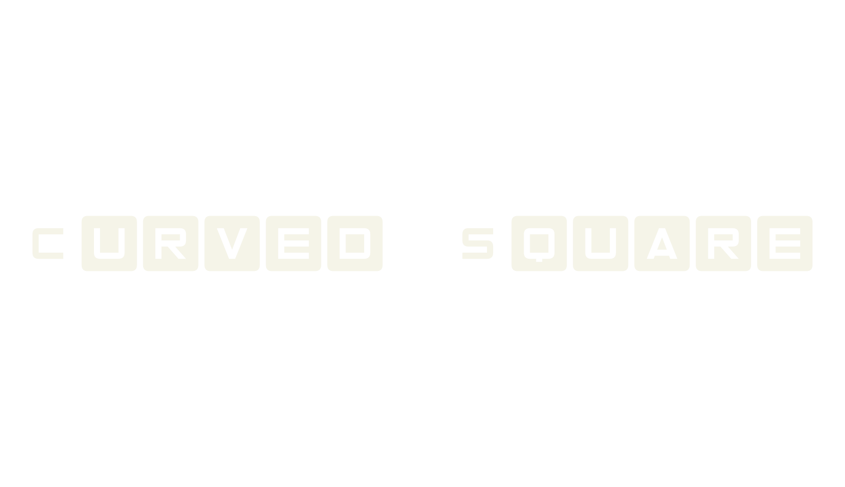 Curved Square, display market font preview