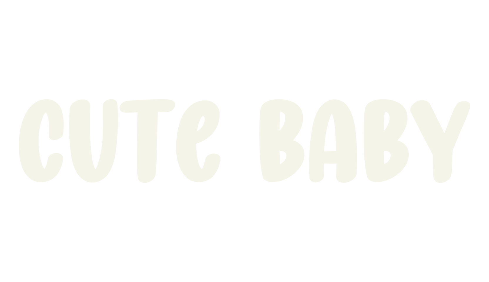 Cute Baby, script font preview
