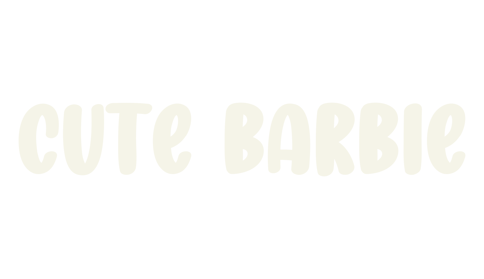Cute Barbie, old english font preview