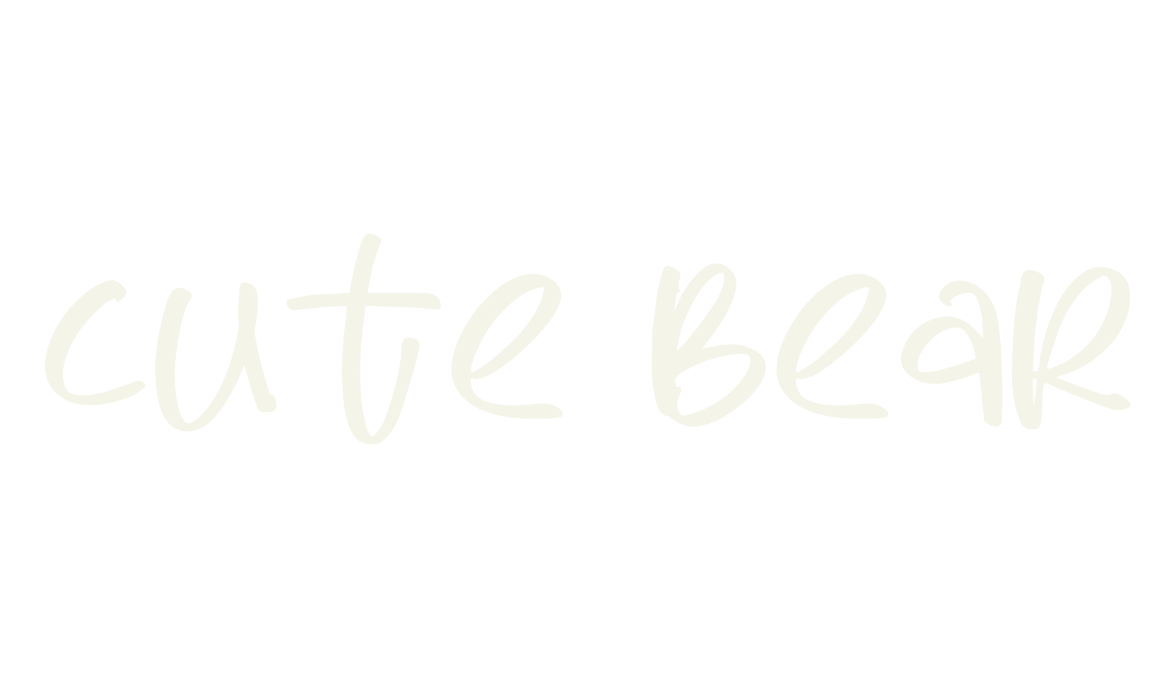 cute bear, script font preview