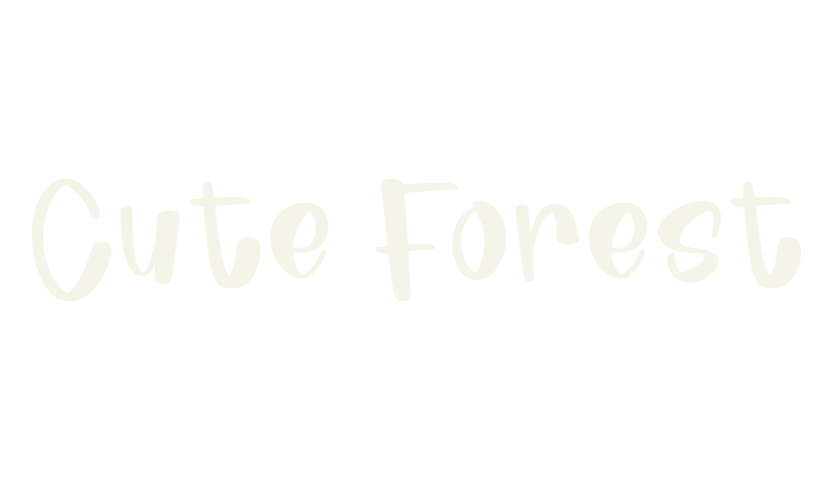 Cute Forest, script font preview