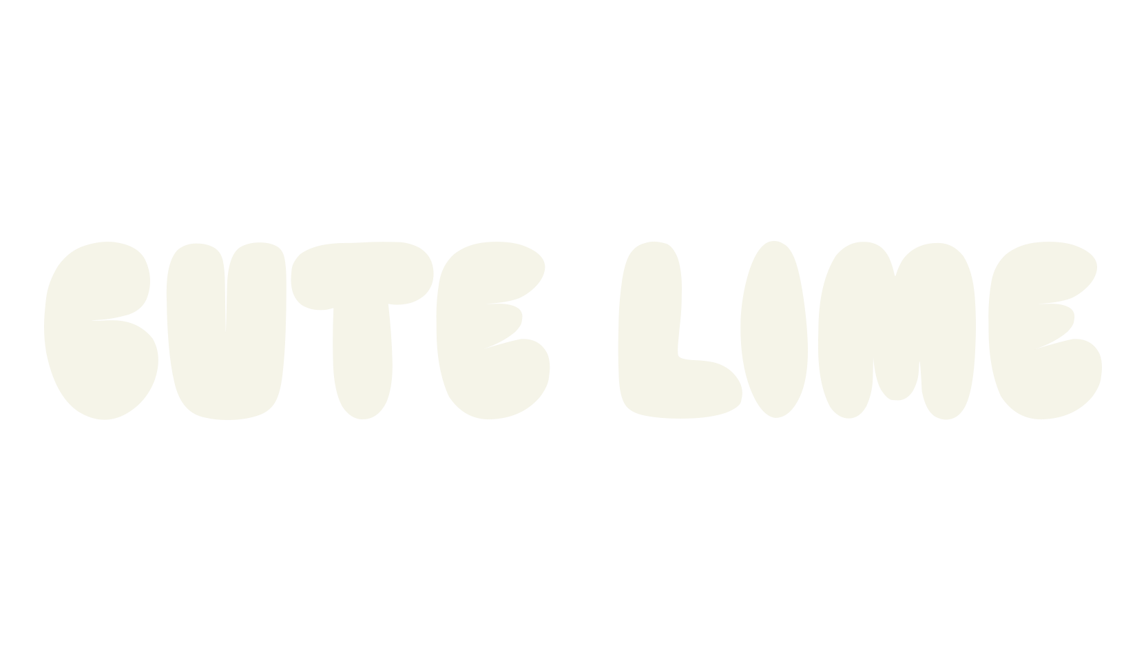 Cute Lime, cute font preview